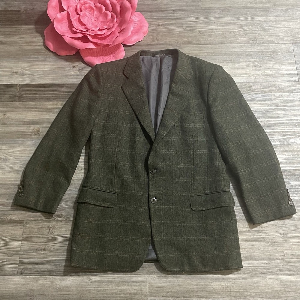 ERMENEGILDO ZEGNA Todd's‎ Blazer Wool Cashmere Men's EU54R US44R Check Academia